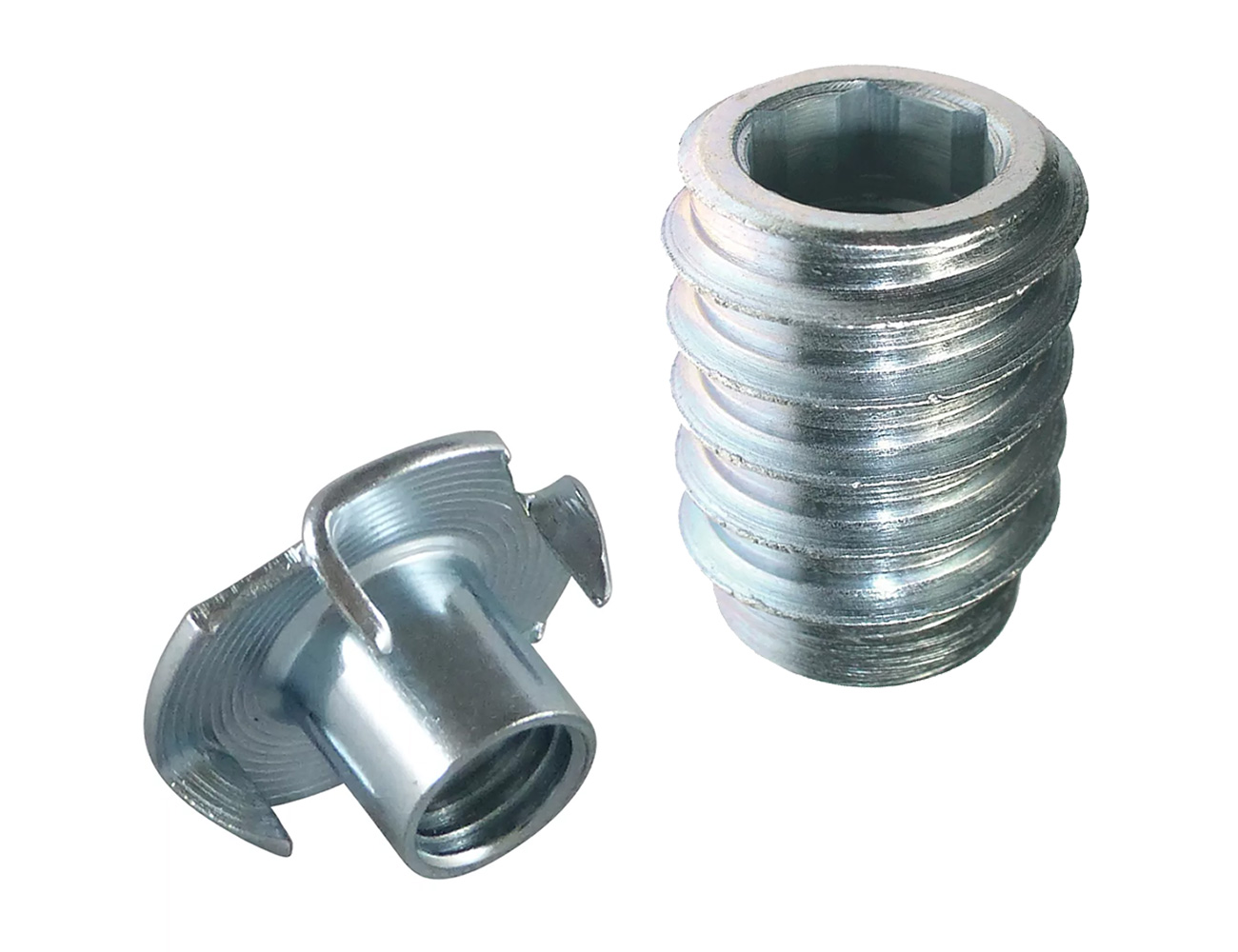 Screw inserts and T-nuts